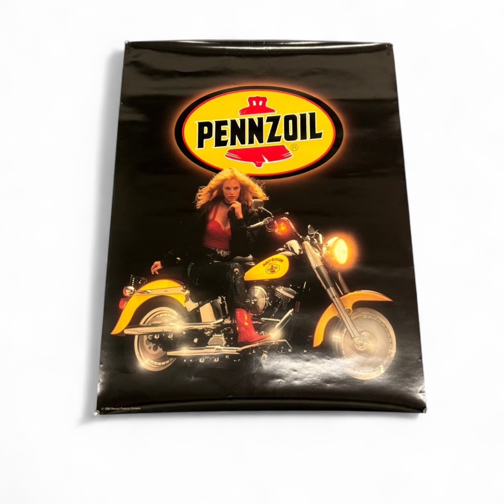 1994 Pennzoil motorcycle poster vintage